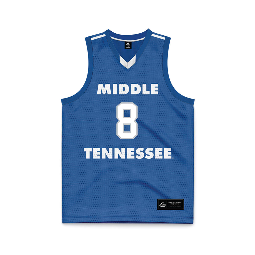 MTSU - NCAA Men's Basketball : Jax Howard - Blue Basketball Jersey-0