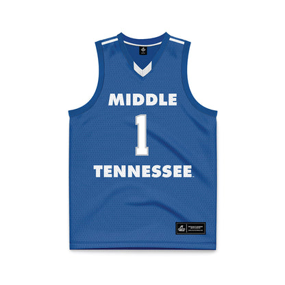 MTSU - NCAA Men's Basketball : Alec Oglesby - Blue Basketball Jersey-0