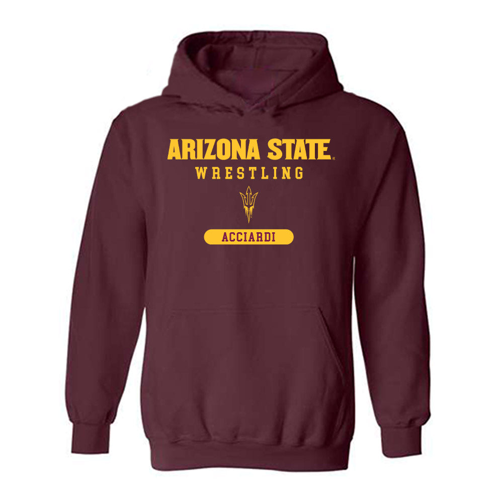 Arizona State - NCAA Wrestling : Max Acciardi - Classic Shersey Hooded Sweatshirt-0