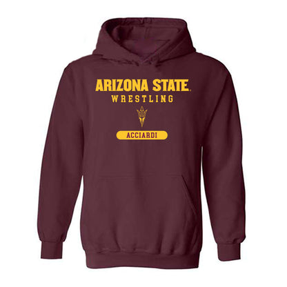 Arizona State - NCAA Wrestling : Max Acciardi - Classic Shersey Hooded Sweatshirt-0