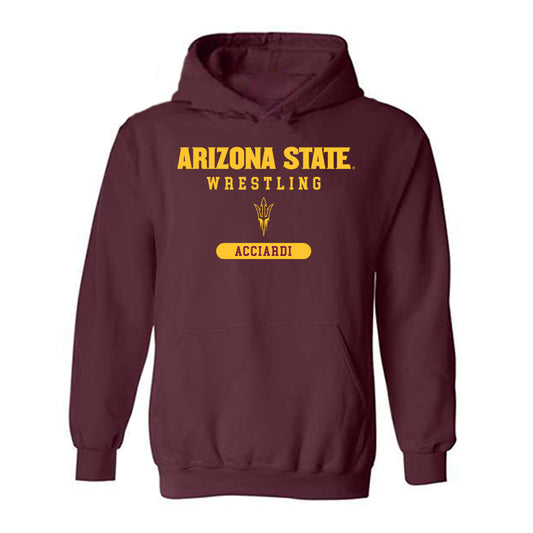 Arizona State - NCAA Wrestling : Max Acciardi - Classic Shersey Hooded Sweatshirt-0