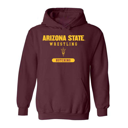 Arizona State - NCAA Wrestling : Nick Hutchins - Classic Shersey Hooded Sweatshirt-0