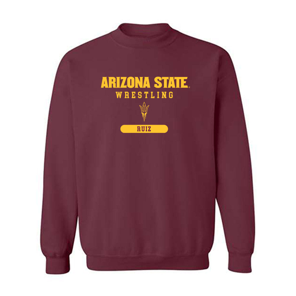 Arizona State - NCAA Wrestling : Nicco Ruiz - Classic Shersey Crewneck Sweatshirt-0