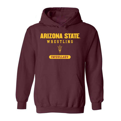 Arizona State - NCAA Wrestling : Azizbek Fayzullaev - Classic Shersey Hooded Sweatshirt-0