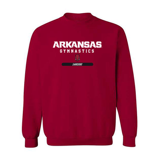 Arkansas - NCAA Women's Gymnastics : Riley Jandorf - Classic Shersey Crewneck Sweatshirt-0