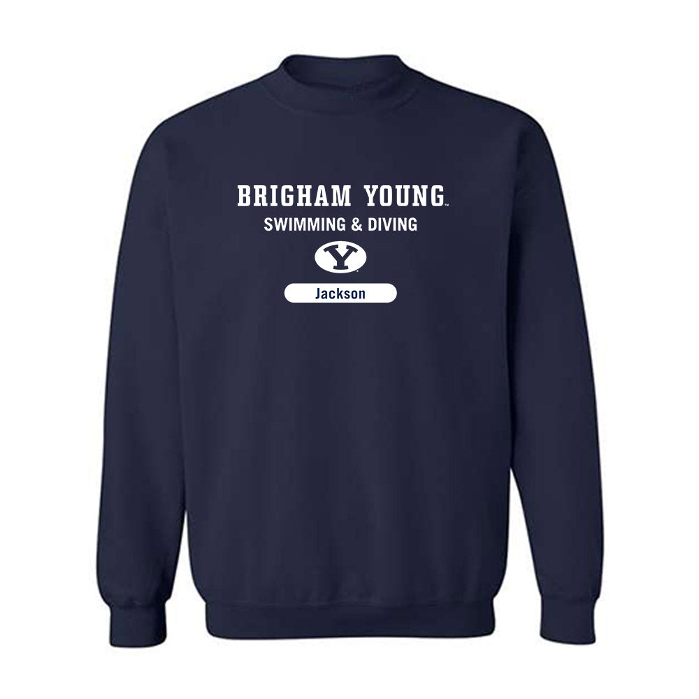 BYU - NCAA Women's Swimming & Diving : Alexia Jackson - Crewneck Sweatshirt-0