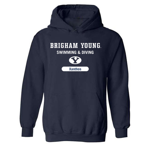 BYU - NCAA Women's Swimming & Diving : Kiara Xanthos - Hooded Sweatshirt-0