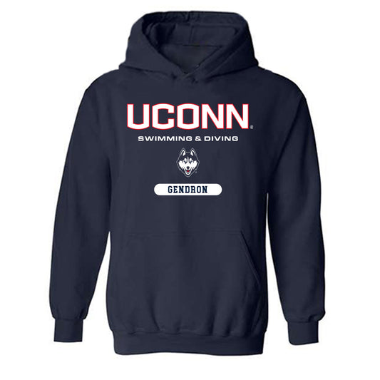 UConn - NCAA Women's Swimming & Diving : Camille Gendron - Classic Shersey Hooded Sweatshirt-0