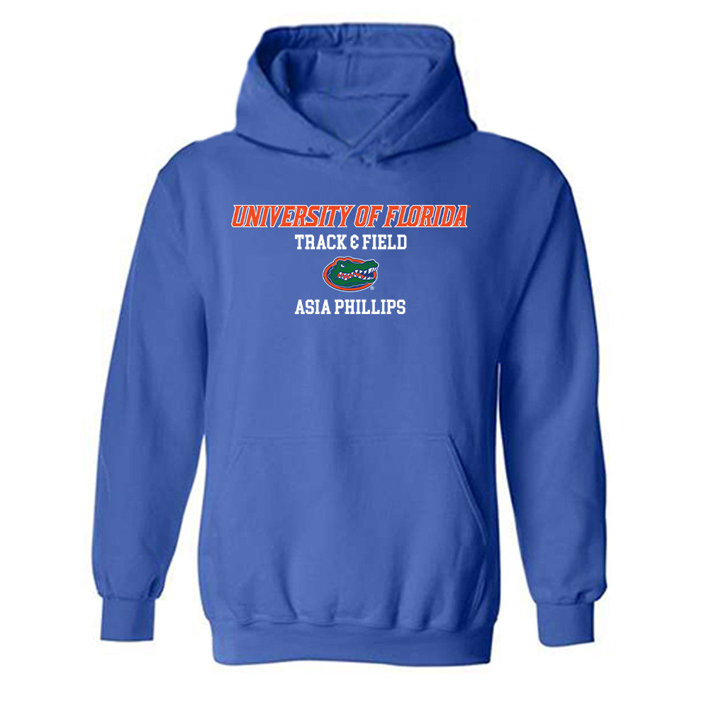 Florida - NCAA Women's Track & Field : Asia Phillips - Classic Shersey Hooded Sweatshirt