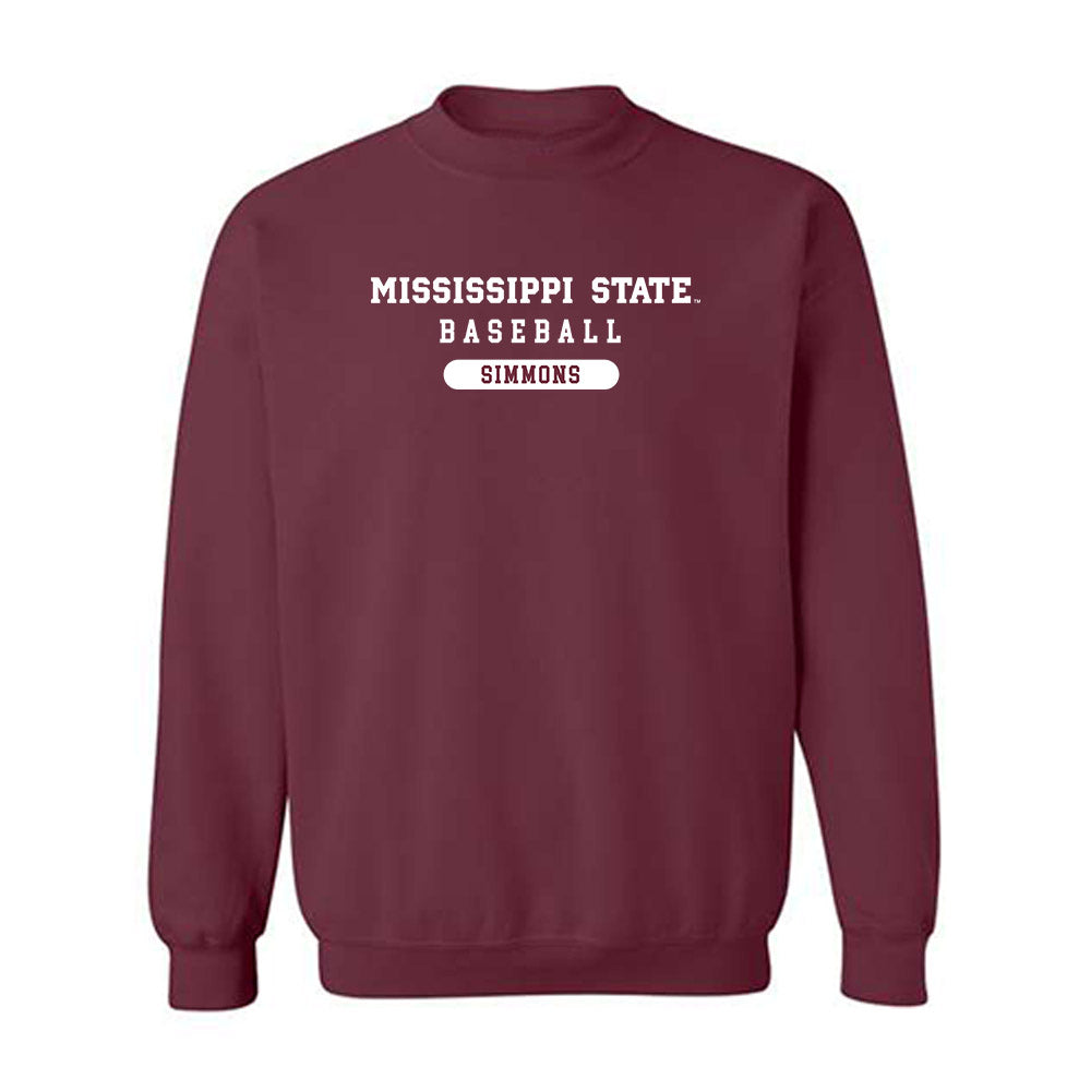 Mississippi State - NCAA Baseball : Stone Simmons - Classic Shersey Crewneck Sweatshirt-0