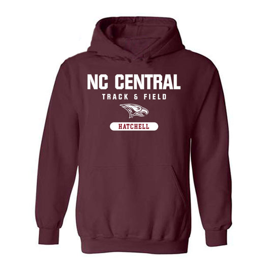 NCCU - NCAA Men's Track & Field : Savon Hatchell - Classic Shersey Hooded Sweatshirt