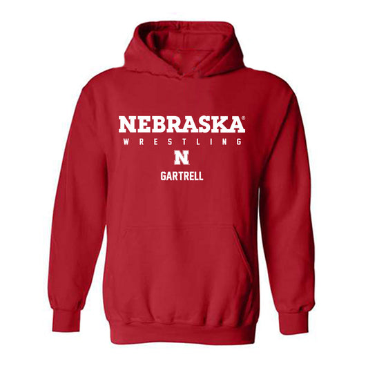Nebraska - NCAA Wrestling : Dez Gartrell - Classic Shersey Hooded Sweatshirt-0
