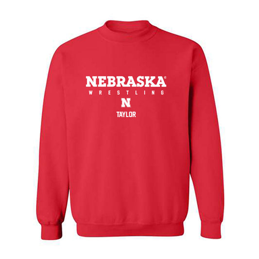 Nebraska - NCAA Wrestling : Antrell Taylor - Classic Shersey Crewneck Sweatshirt-0