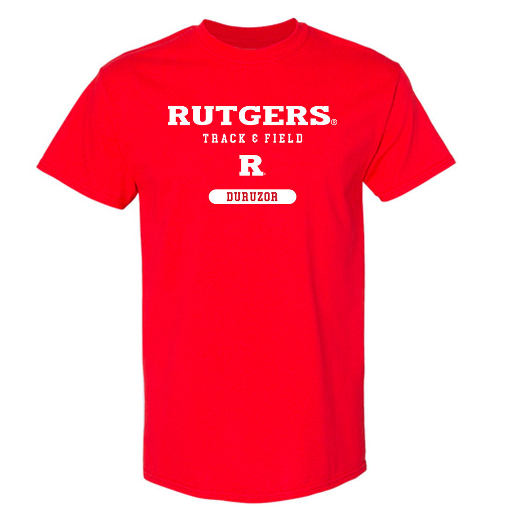 Rutgers - NCAA Women's Track & Field : Success Duruzor - Classic Shersey T-Shirt-0