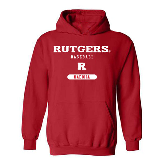 Rutgers - NCAA Baseball : Henry Radbill - Classic Shersey Hooded Sweatshirt-0