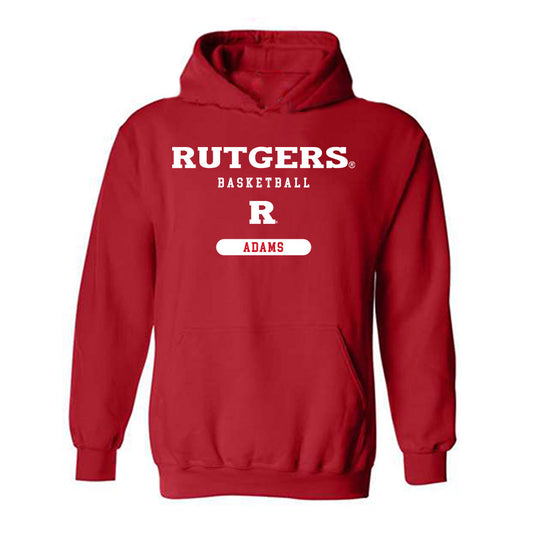 Rutgers - NCAA Women's Basketball : Destiny Adams - Classic Shersey Hooded Sweatshirt-0