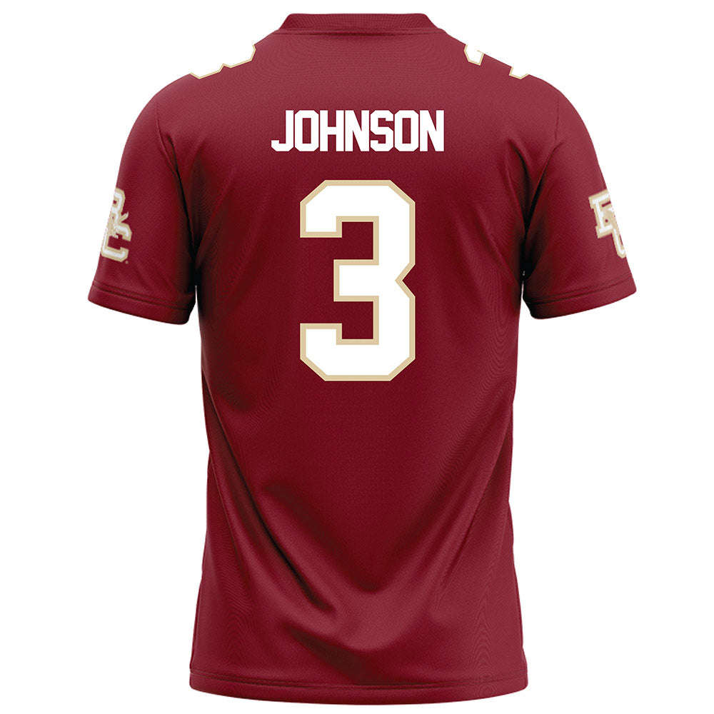 Boston College - NCAA Football : Nate Johnson - Maroon Football Jersey