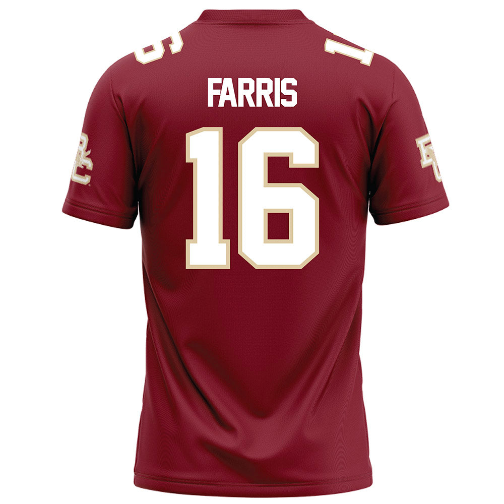 Boston College - NCAA Football : Isaiah Farris - Maroon Football Jersey-1