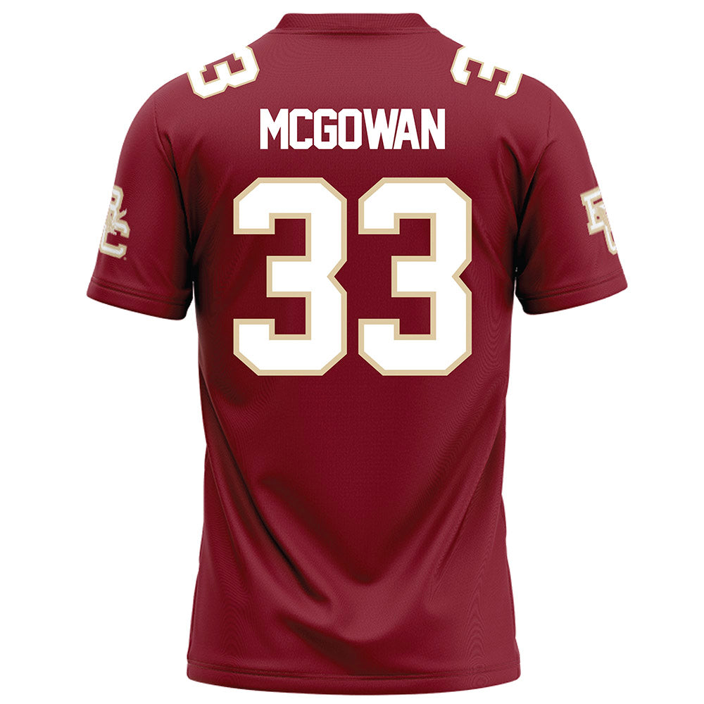 Boston College - NCAA Football : Owen McGowan - Maroon Football Jersey