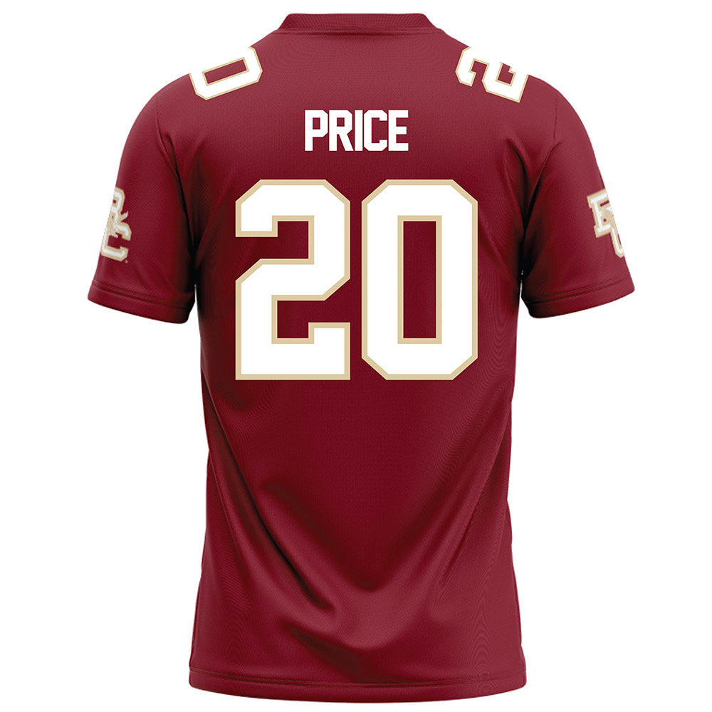 Boston College - NCAA Football : Kp Price - Maroon Football Jersey