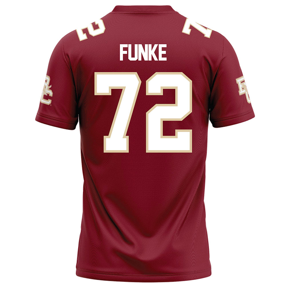 Boston College - NCAA Football : Jack Funke - Maroon Football Jersey