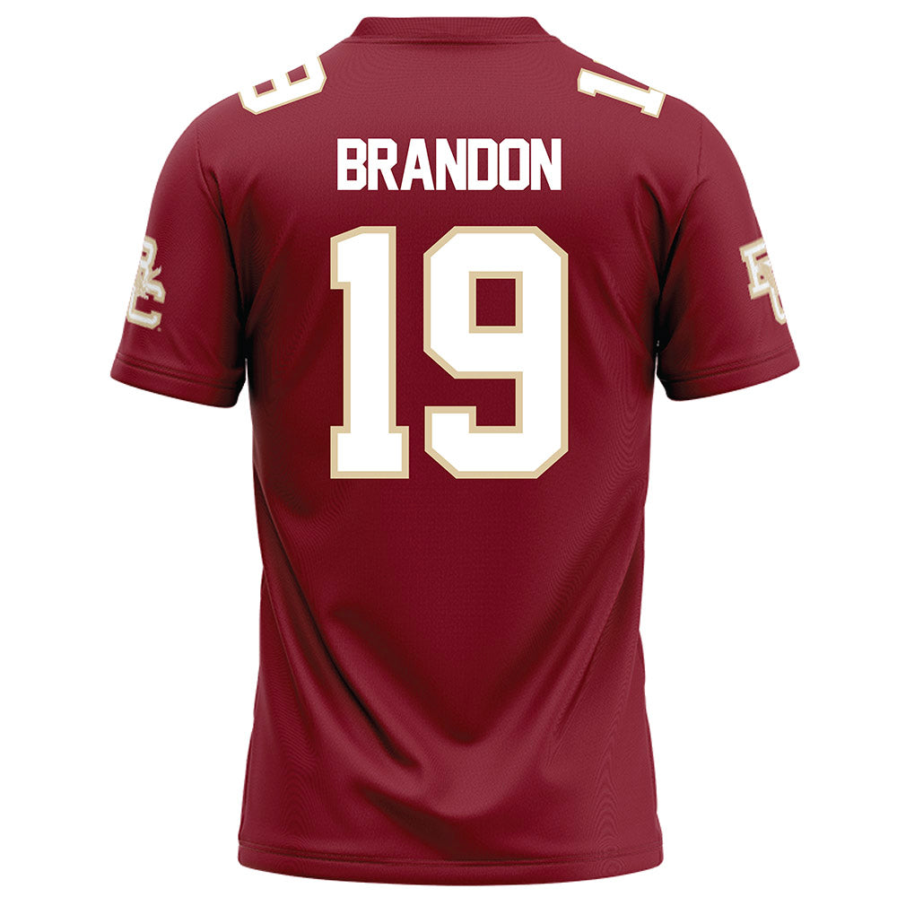 Boston College - NCAA Football : Jack Brandon - Maroon Football Jersey