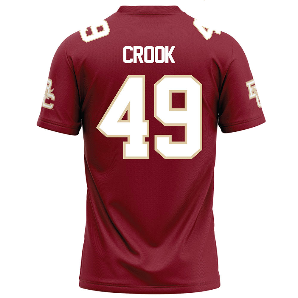 Boston College - NCAA Football : Cooper Crook - Maroon Football Jersey-1