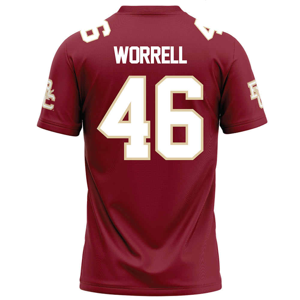 Boston College - NCAA Football : Bryant Worrell - Maroon Football Jersey