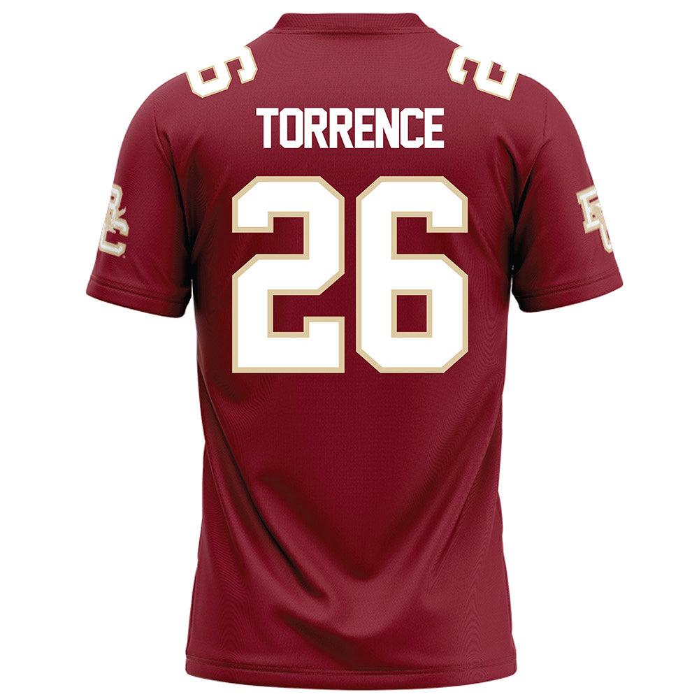 Boston College - NCAA Football : Syair Torrence - Maroon Football Jersey