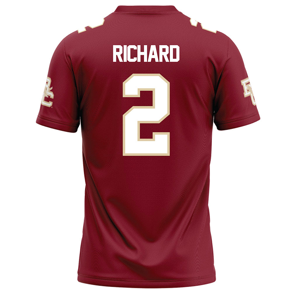 Boston College - NCAA Football : Turbo Richard - Maroon Football Jersey-1