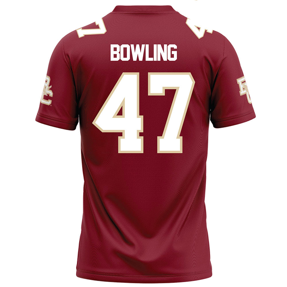 Boston College - NCAA Football : Caden Bowling - Maroon Football Jersey