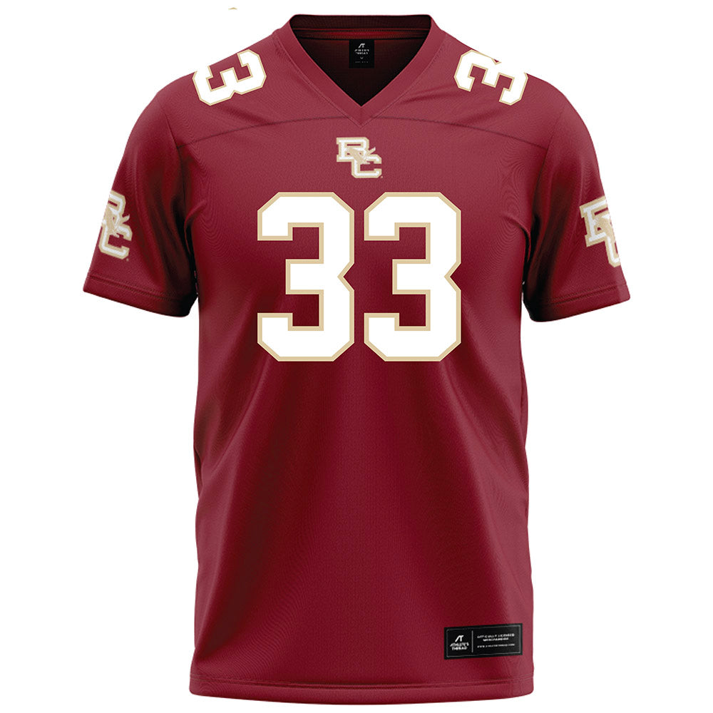 Boston College - NCAA Football : Owen McGowan - Maroon Football Jersey