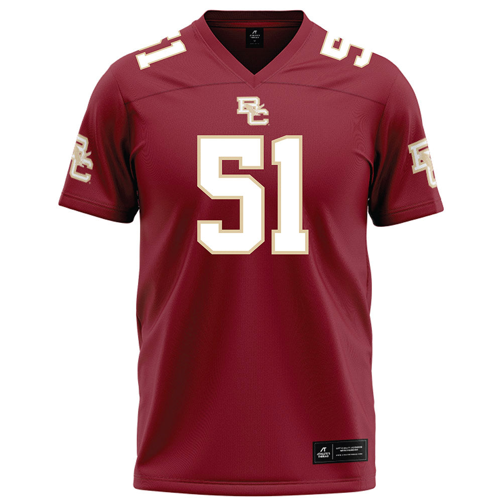 Boston College - NCAA Football : Amir Johnson - Maroon Football Jersey-0