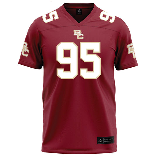 Boston College - NCAA Football : Liam Connor - Maroon Football Jersey