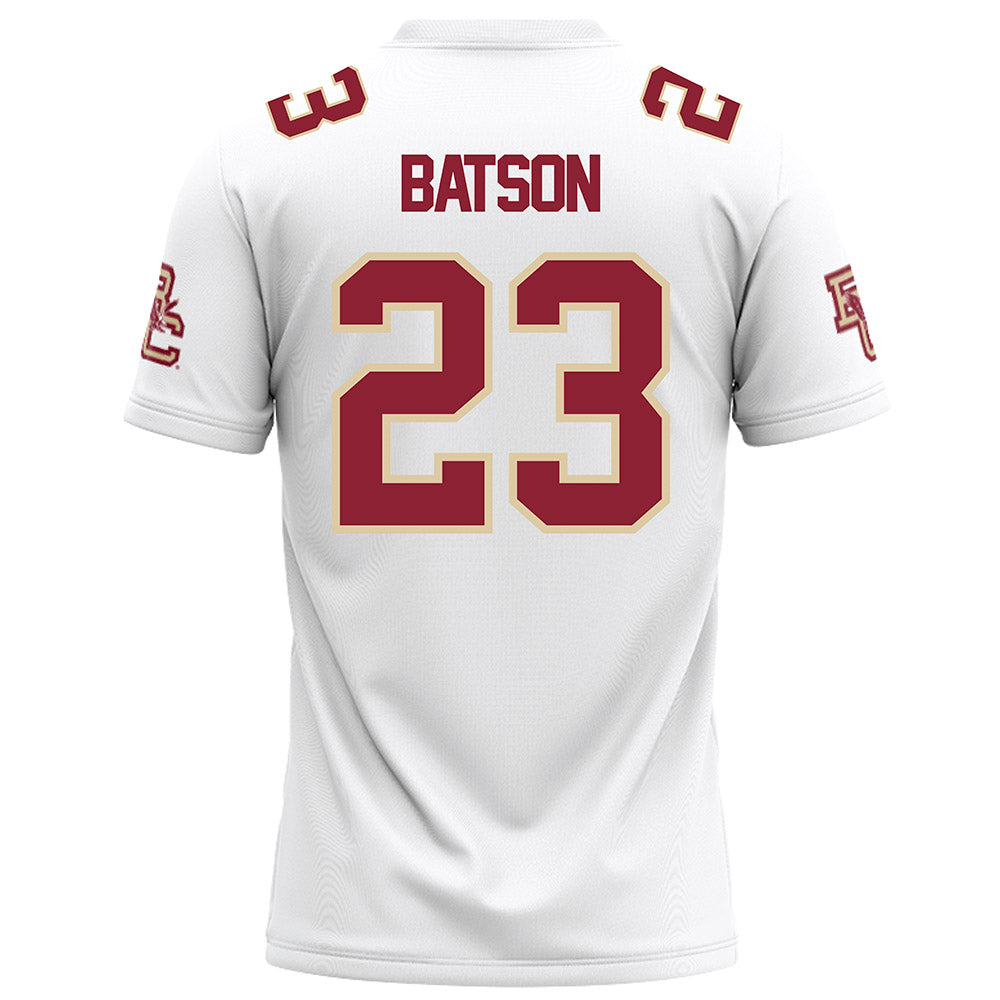 Boston College - NCAA Football : Cole Batson - White Football Jersey