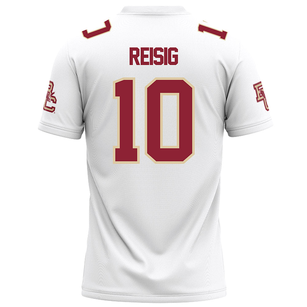 Boston College - NCAA Football : Shaker Reisig - White Football Jersey-1