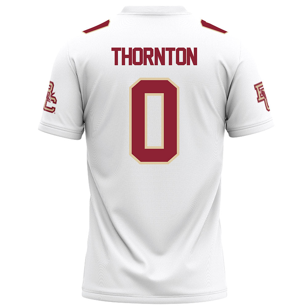 Boston College - NCAA Football : Omar Thornton - White Football Jersey-1