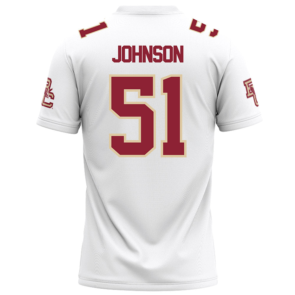 Boston College - NCAA Football : Amir Johnson - White Football Jersey-1