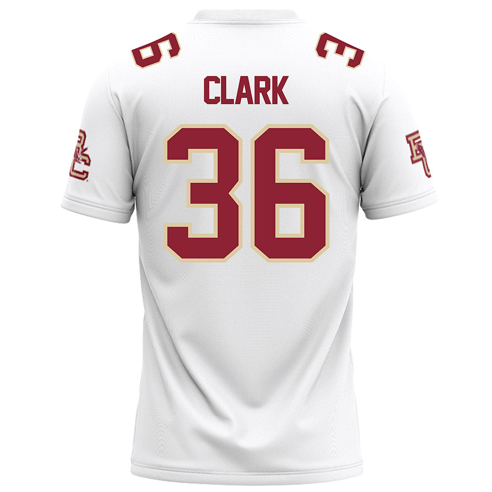 Boston College - NCAA Football : Hunter Clark - White Football Jersey-1