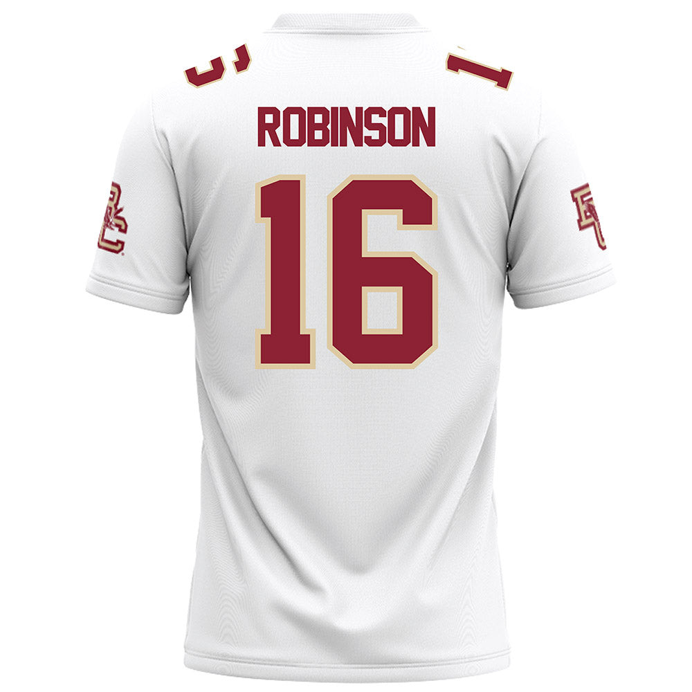 Boston College - NCAA Football : Jacobe Robinson - White Football Jersey