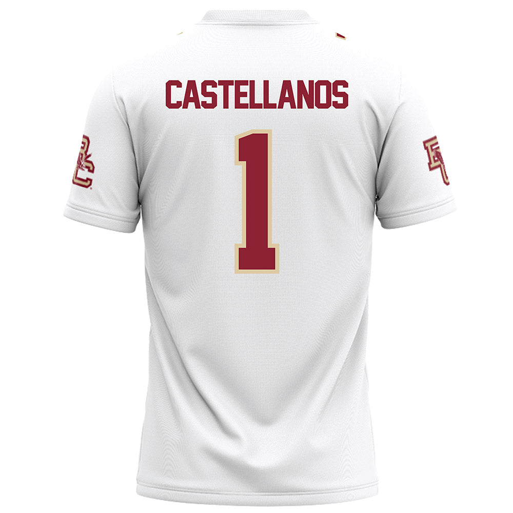 Boston College - NCAA Football : Thomas Castellanos - White Football Jersey