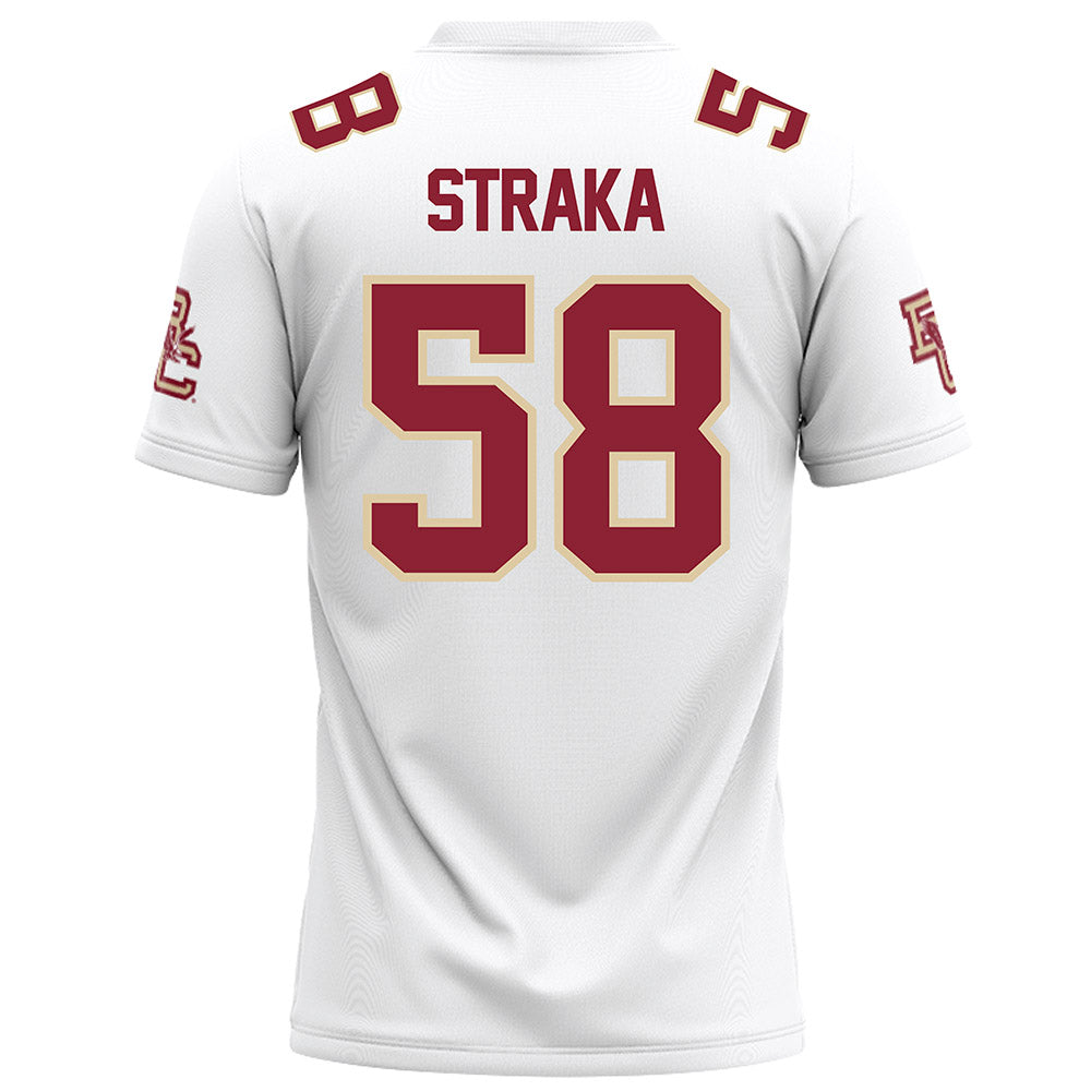 Boston College - NCAA Football : Will Straka - White Football Jersey-1