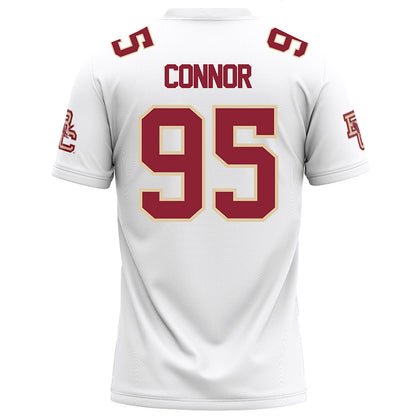 Boston College - NCAA Football : Liam Connor - White Football Jersey-1