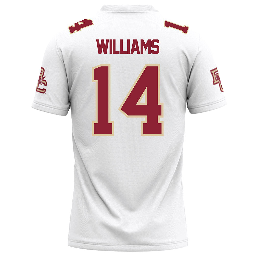 Boston College - NCAA Football : Jalon Williams - White Football Jersey