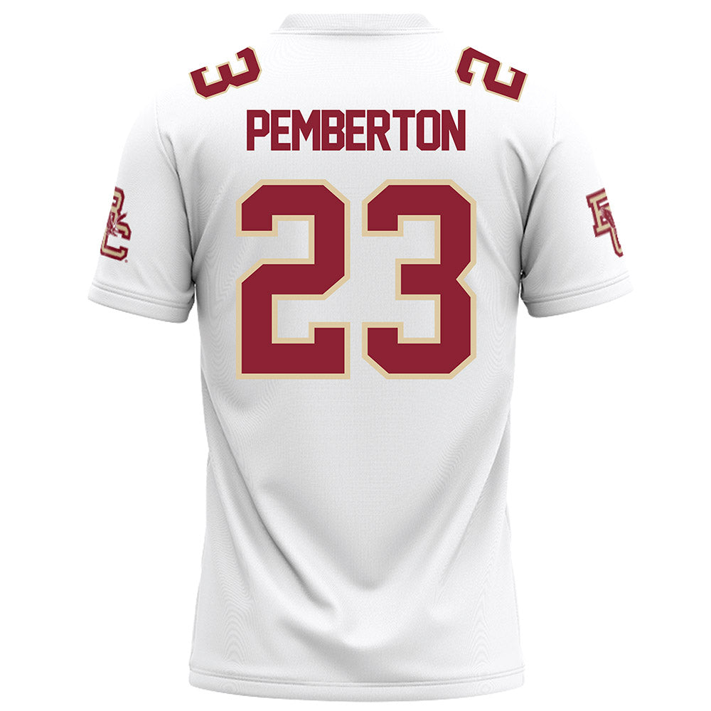 Boston College - NCAA Football : Vaughn Pemberton - White Football Jersey-1