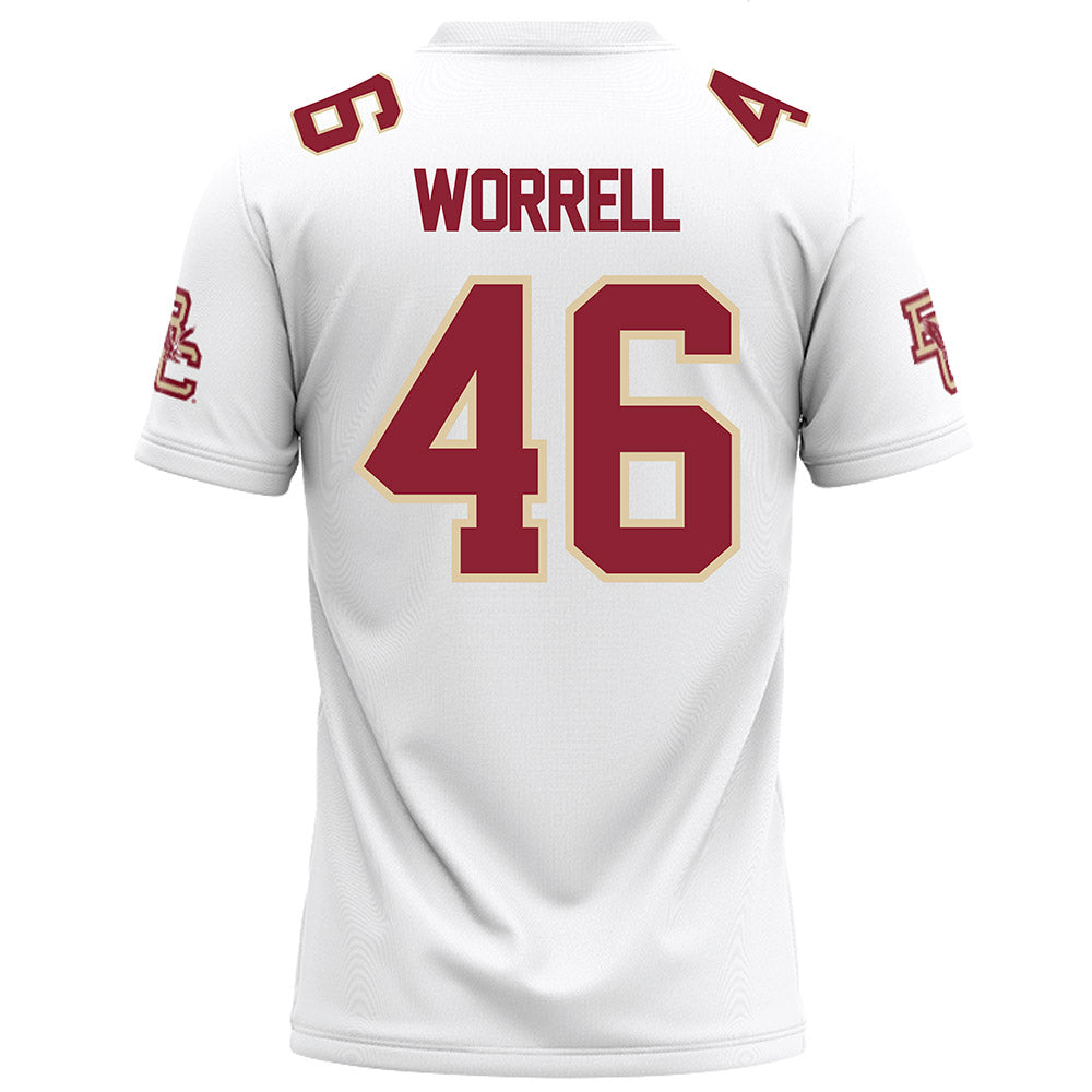 Boston College - NCAA Football : Bryant Worrell - White Football Jersey