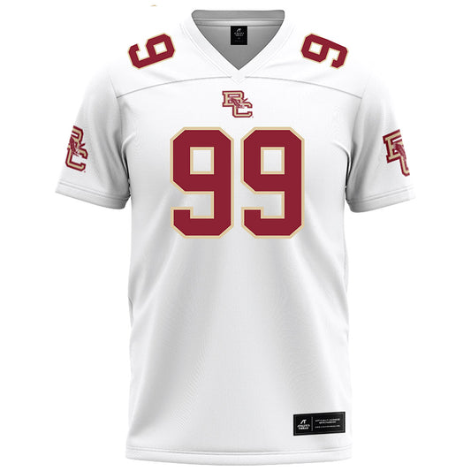 Boston College - NCAA Football : Luca Lombardo - White Football Jersey-0