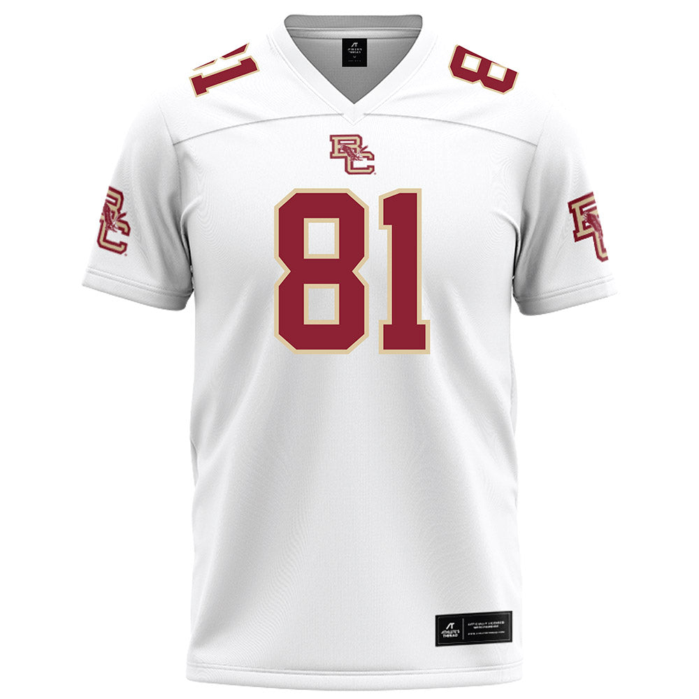 Boston College - NCAA Football : Cedric Lott - White Football Jersey-0
