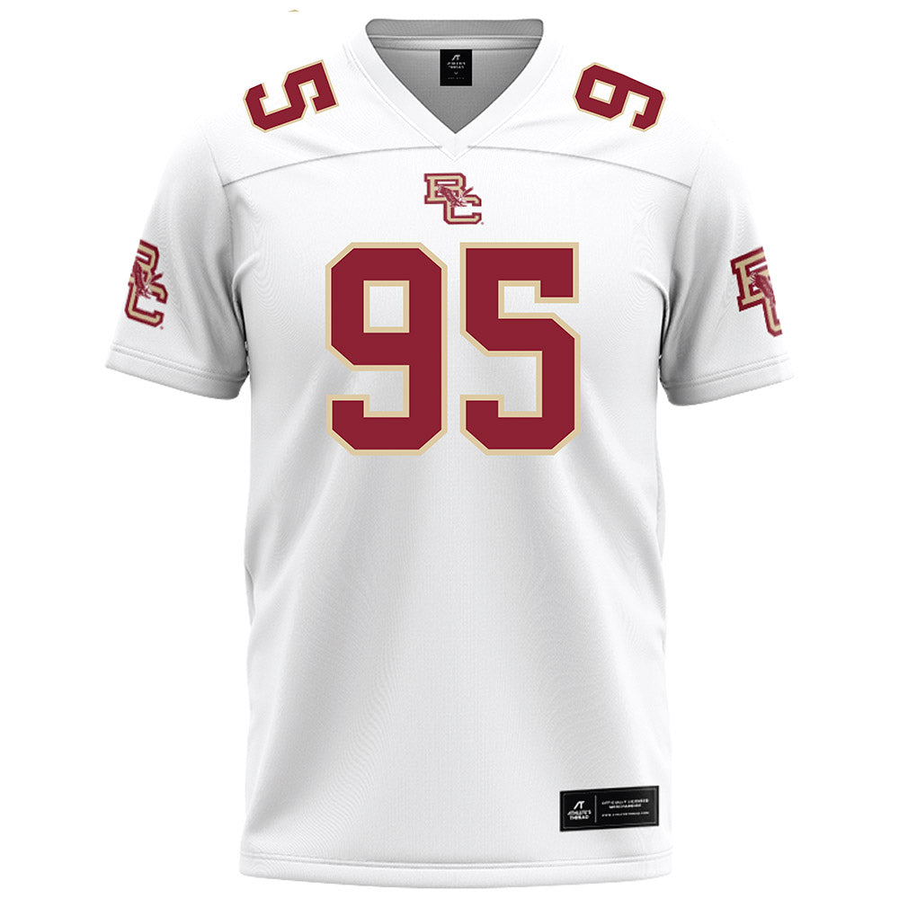 Boston College - NCAA Football : Liam Connor - White Football Jersey-0