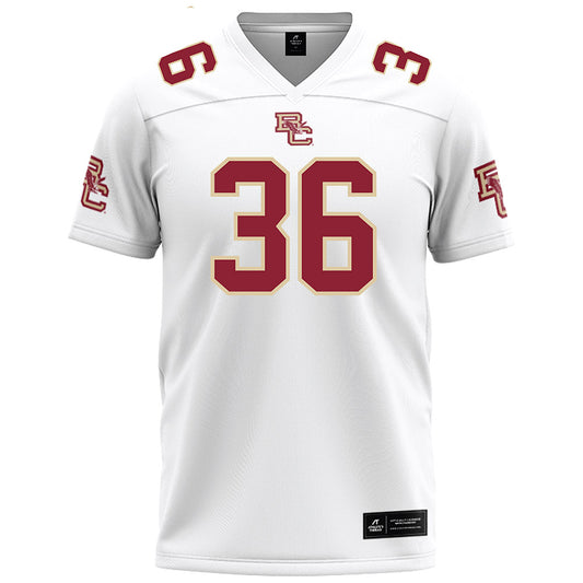Boston College - NCAA Football : Hunter Clark - White Football Jersey-0